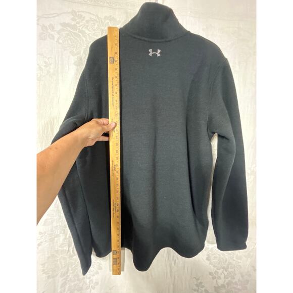 Under Armour Pullover Fleece Black XXL NEW Loose Zip Pockets Specialist Henley - Picture 8 of 8